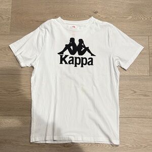 Kappa Classic White Tee with Black Emblem
